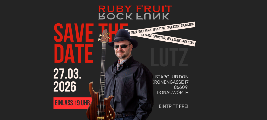 Ruby Fruit Rock Funk Coverband Augsburg Bass